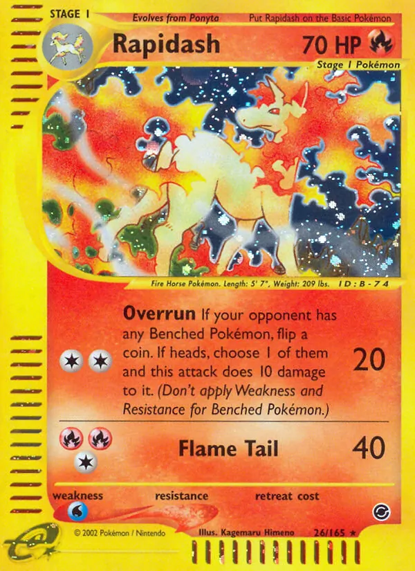 Rapidash - Expedition Base Set Pokemon Card
