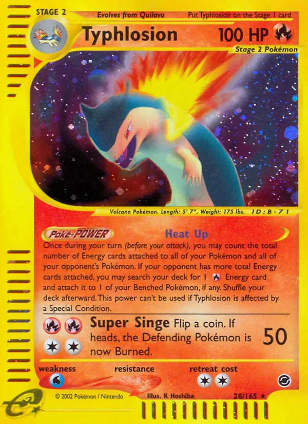 Typhlosion - Expedition Base Set Pokemon Card