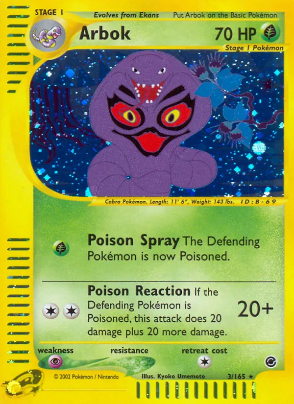 Arbok - Expedition Base Set Pokemon Card