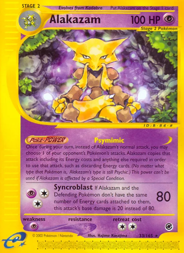 Alakazam - Expedition Base Set Pokemon Card