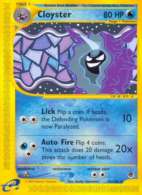 Cloyster - Expedition Base Set Pokemon Card