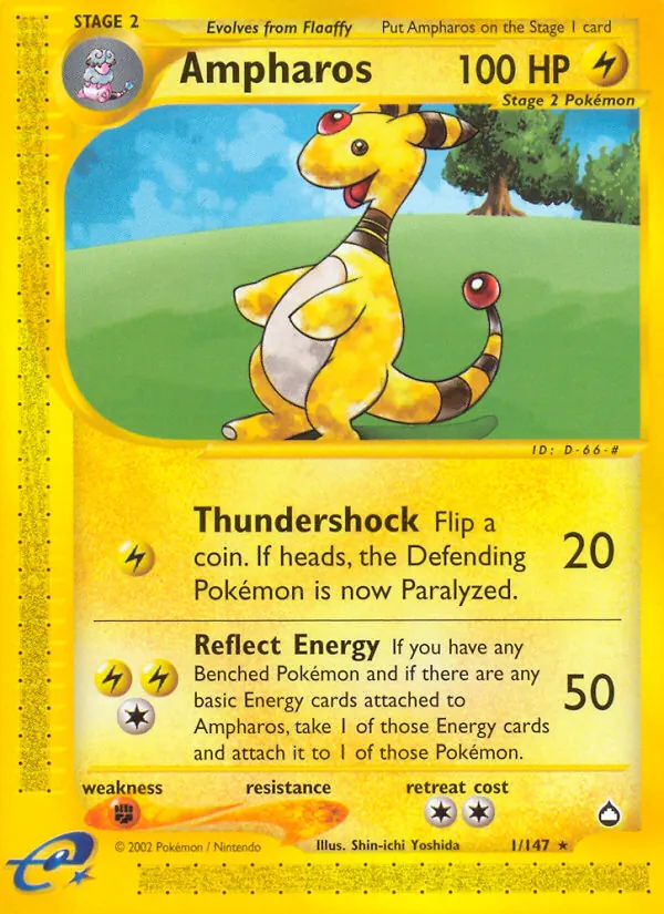 Ampharos - Aquapolis Pokemon Card