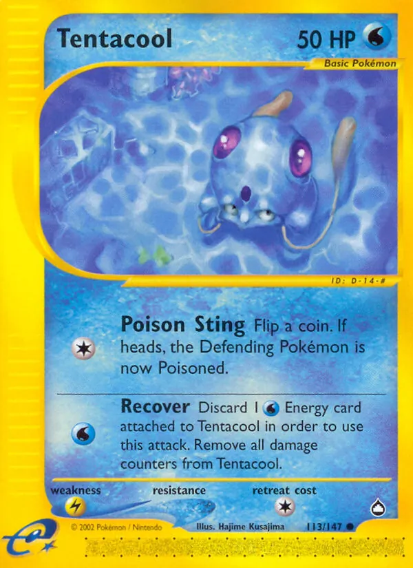 Tentacool - Aquapolis Pokemon Card