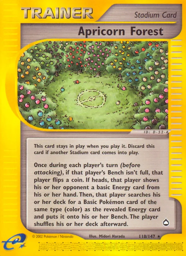 Apricorn Forest - Aquapolis Pokemon Card