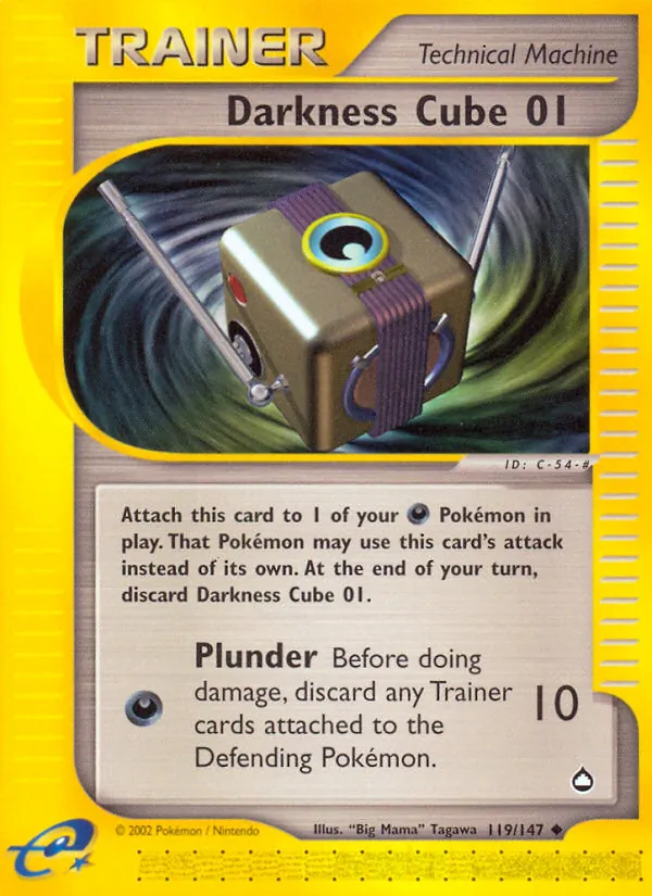 Darkness Cube 01 - Aquapolis Pokemon Card