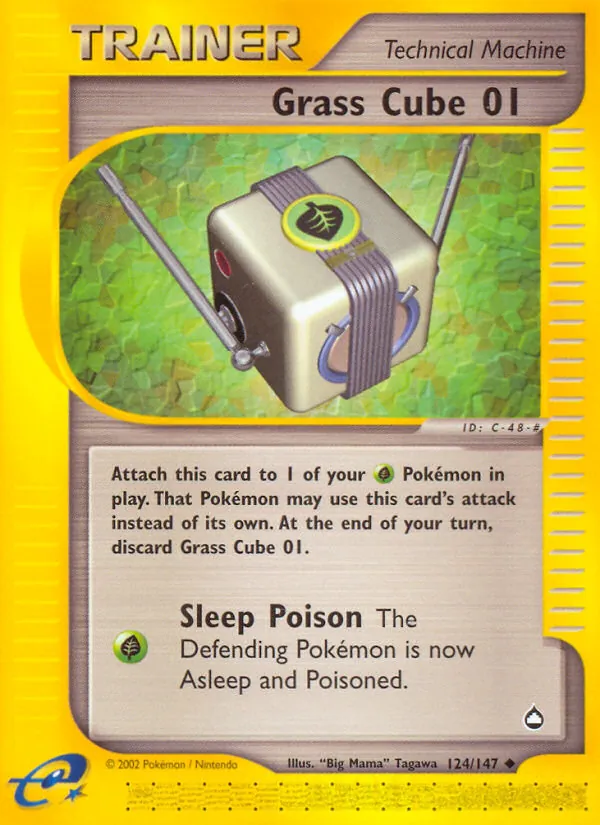 Grass Cube 01 - Aquapolis Pokemon Card