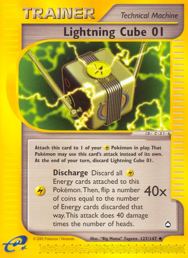Lightning Cube 01 - Aquapolis Pokemon Card