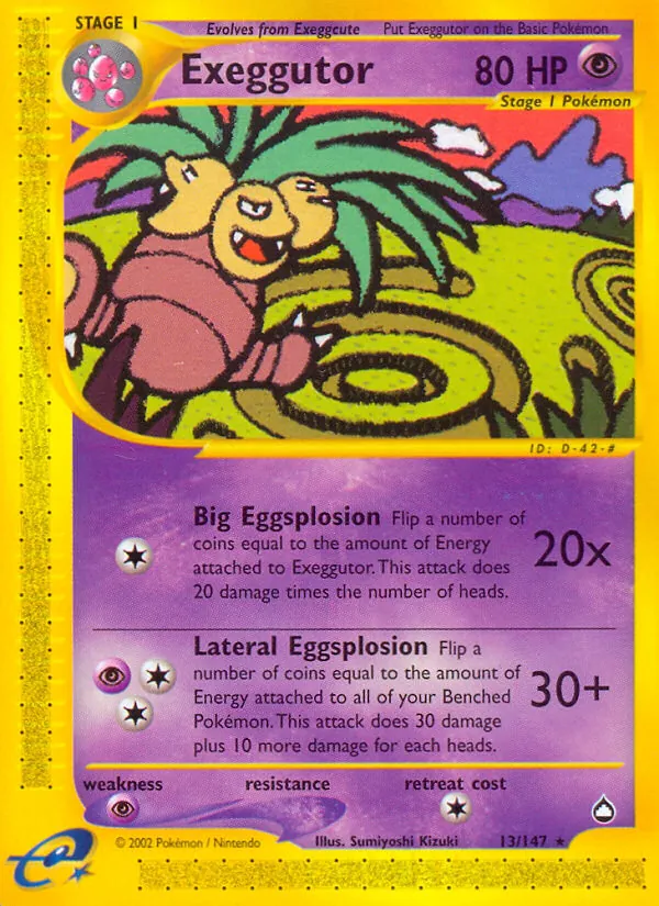 Exeggutor - Aquapolis Pokemon Card