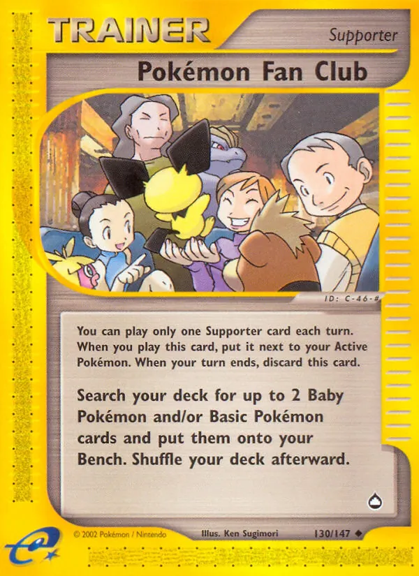 Pokémon Fan Club - Aquapolis Pokemon Card