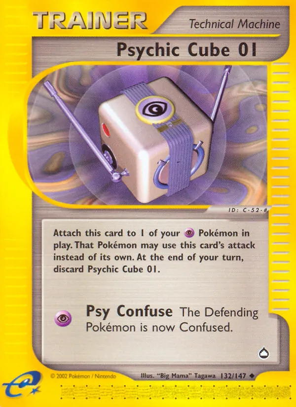 Psychic Cube 01 - Aquapolis Pokemon Card