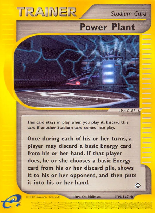 Power Plant - Aquapolis Pokemon Card