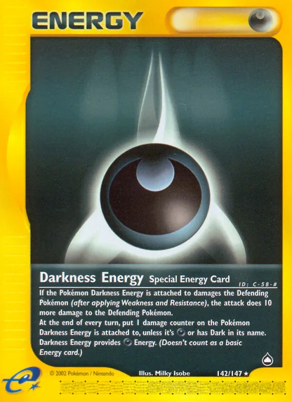 Darkness Energy - Aquapolis Pokemon Card