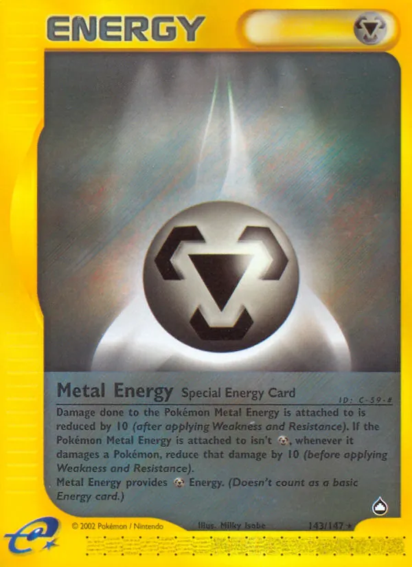 Metal Energy - Aquapolis Pokemon Card