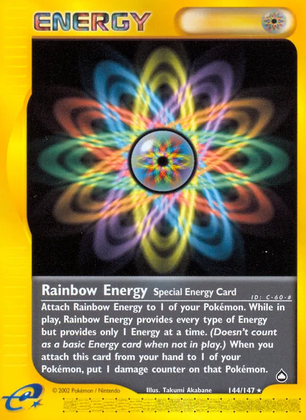 Rainbow Energy - Aquapolis Pokemon Card