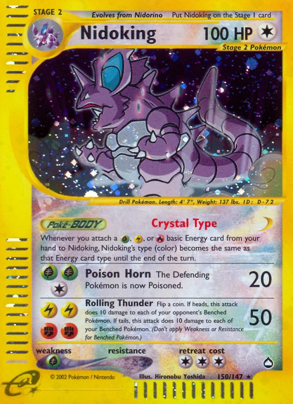 Nidoking - Aquapolis Pokemon Card