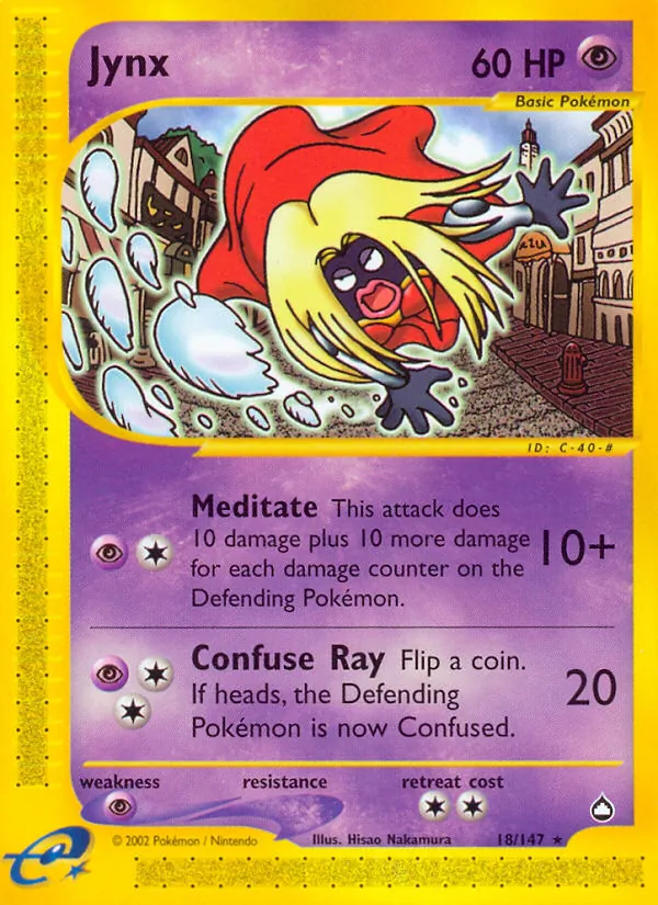 Jynx - Aquapolis Pokemon Card