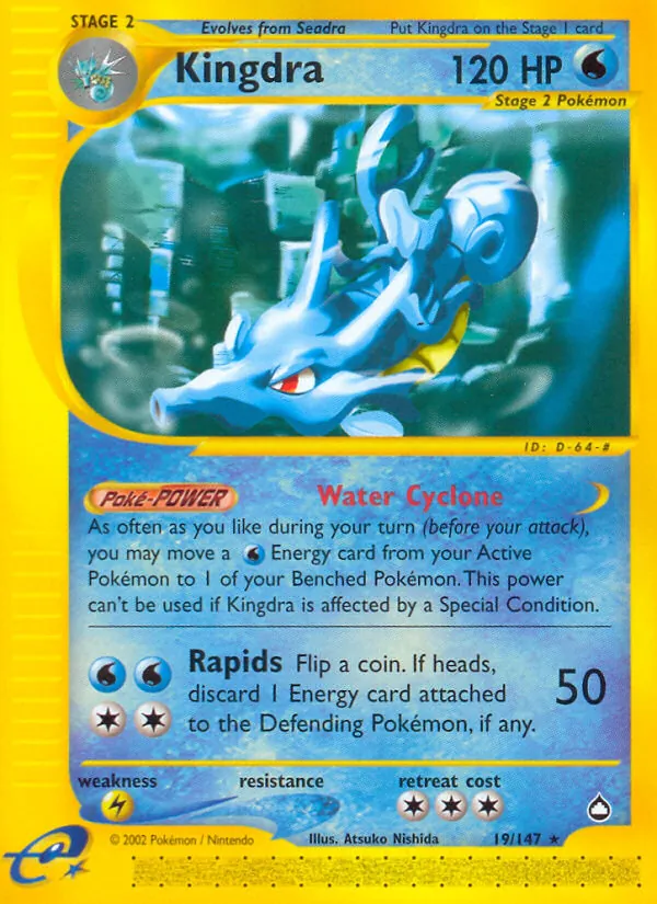 Kingdra - Aquapolis Pokemon Card