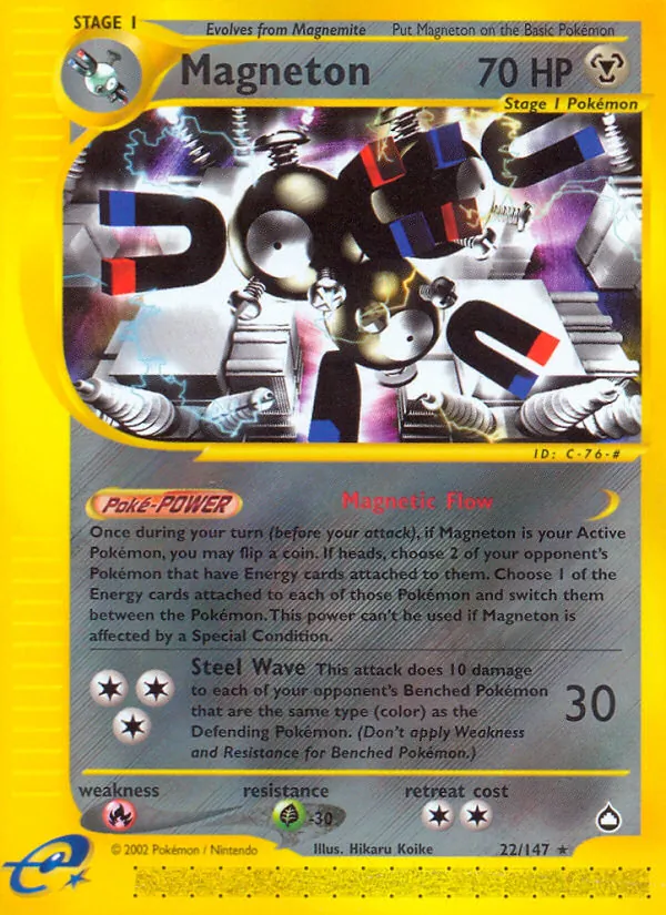 Magneton - Aquapolis Pokemon Card