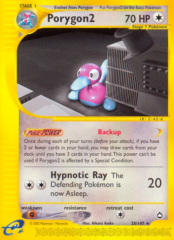 Porygon2 - Aquapolis Pokemon Card
