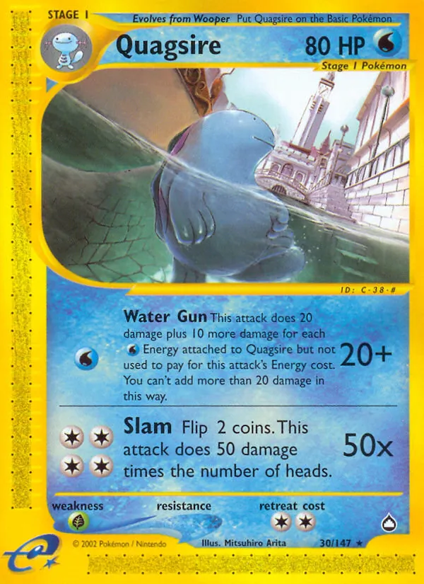 Quagsire - Aquapolis Pokemon Card