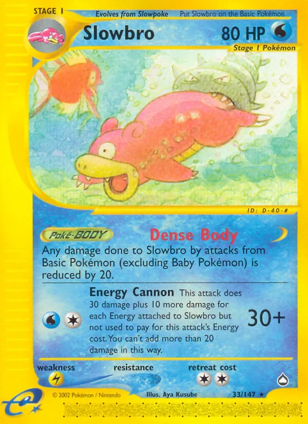 Slowbro - Aquapolis Pokemon Card