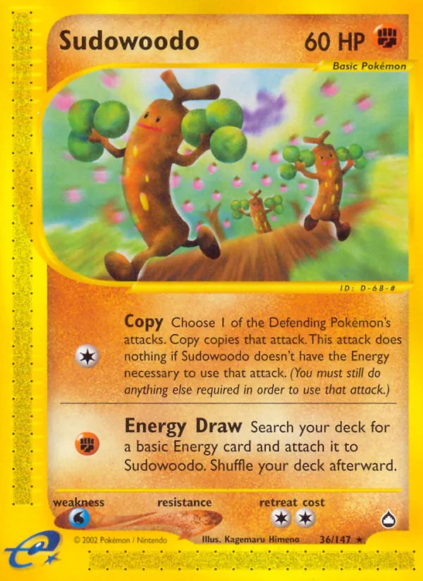 Sudowoodo - Aquapolis Pokemon Card