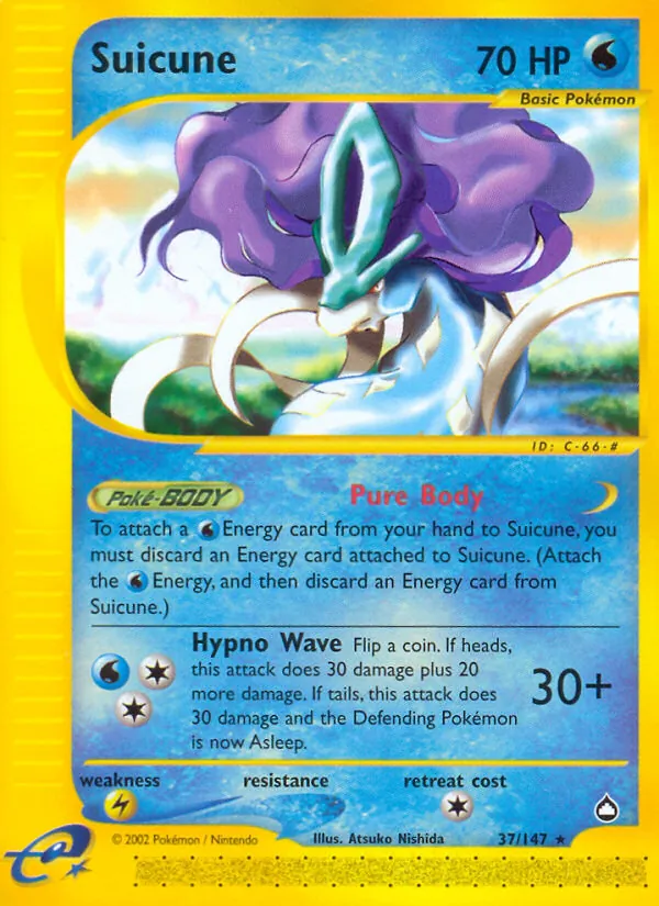 Suicune - Aquapolis Pokemon Card
