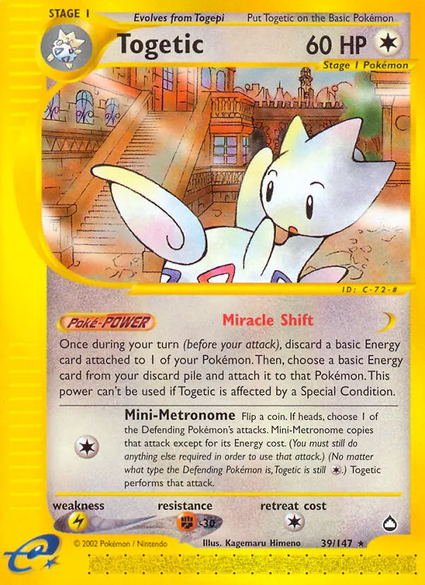 Togetic - Aquapolis Pokemon Card
