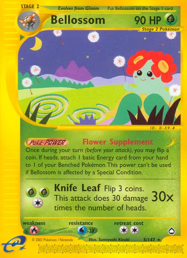 Bellossom - Aquapolis Pokemon Card
