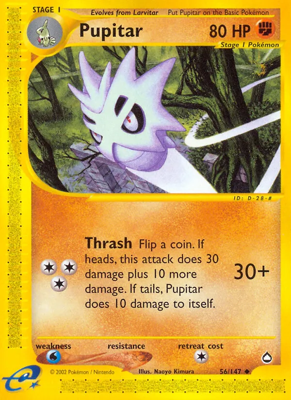 Pupitar - Aquapolis Pokemon Card