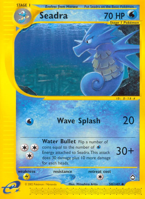 Seadra - Aquapolis Pokemon Card