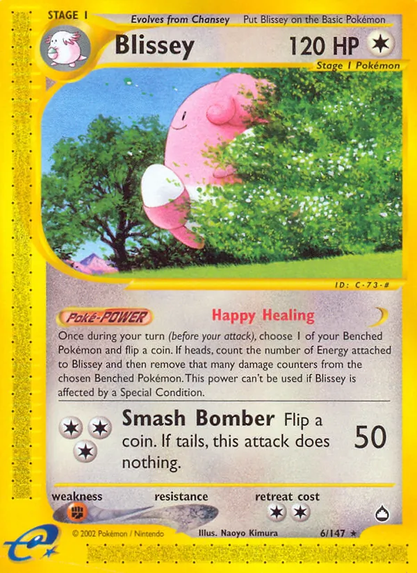 Blissey - Aquapolis Pokemon Card