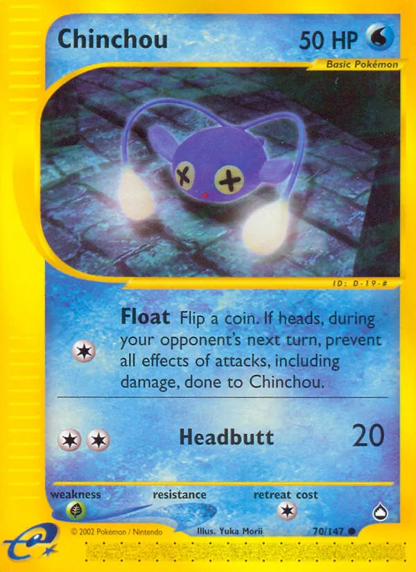 Chinchou - Aquapolis Pokemon Card