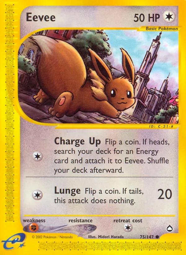 Eevee - Aquapolis Pokemon Card