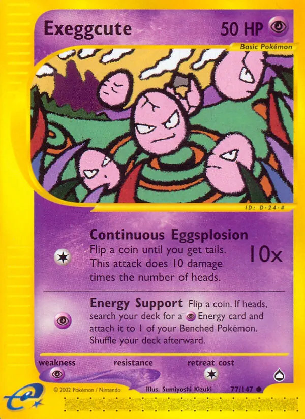 Exeggcute - Aquapolis Pokemon Card