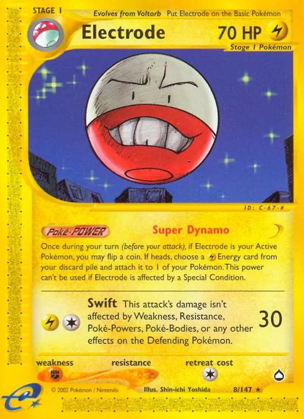 Electrode - Aquapolis Pokemon Card