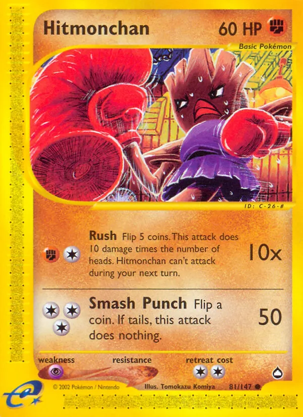 Hitmonchan - Aquapolis Pokemon Card