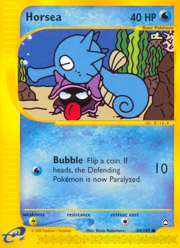 Horsea - Aquapolis Pokemon Card