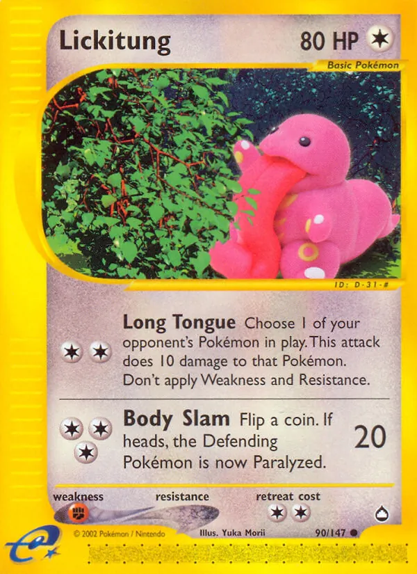 Lickitung - Aquapolis Pokemon Card