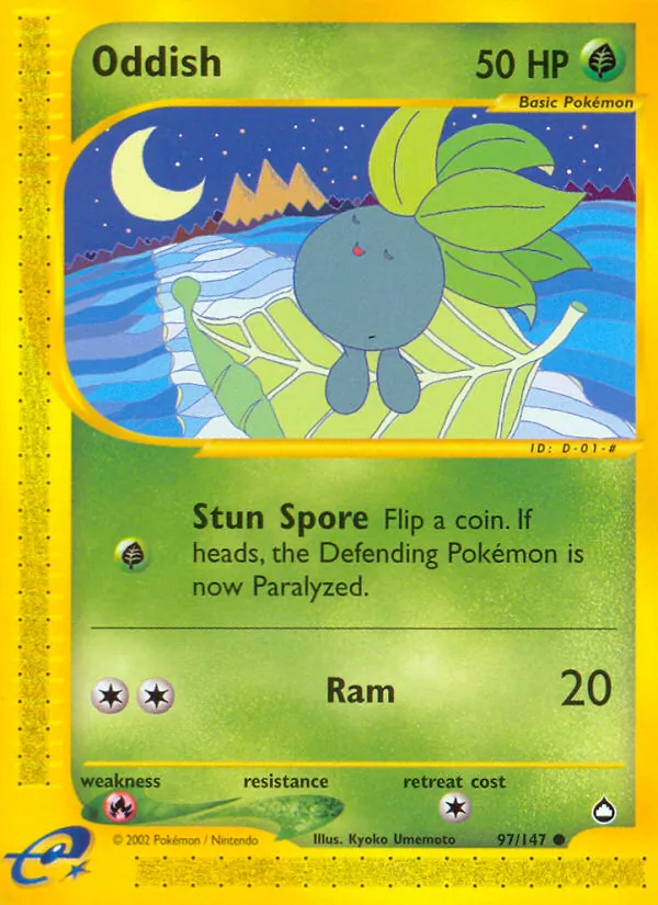 Oddish - Aquapolis Pokemon Card