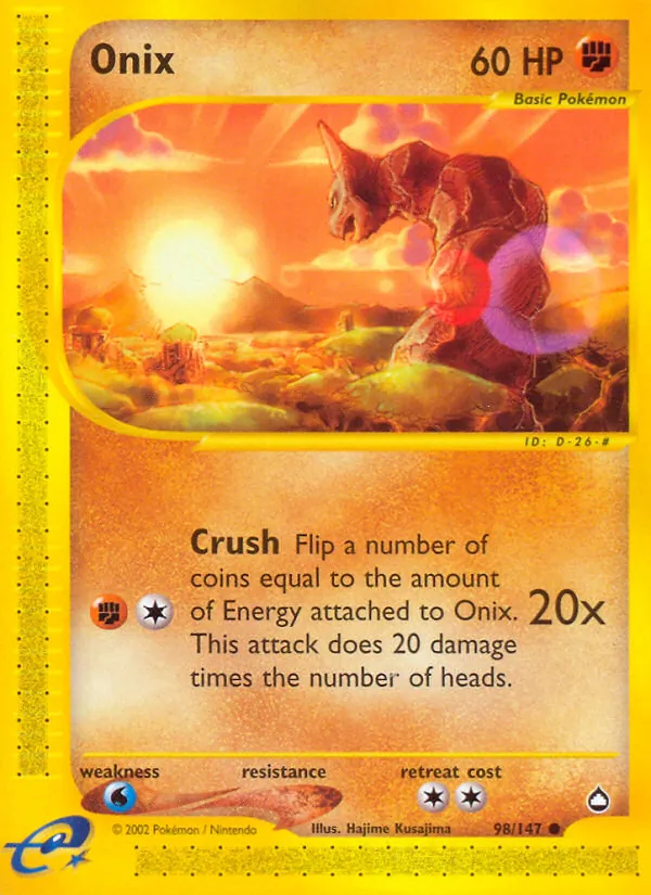 Onix - Aquapolis Pokemon Card