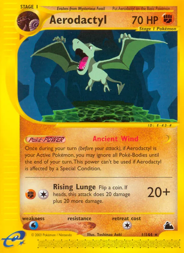 Aerodactyl - Skyridge Pokemon Card