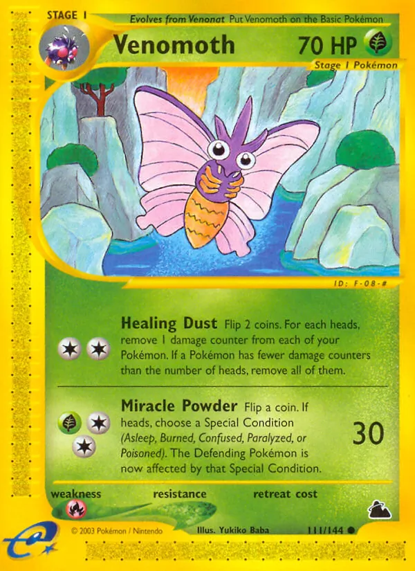 Venomoth - Skyridge Pokemon Card