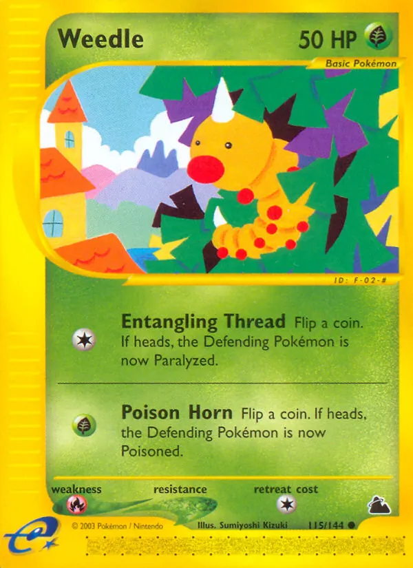 Weedle - Skyridge Pokemon Card