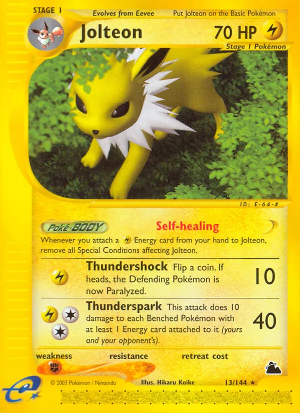 Jolteon - Skyridge Pokemon Card