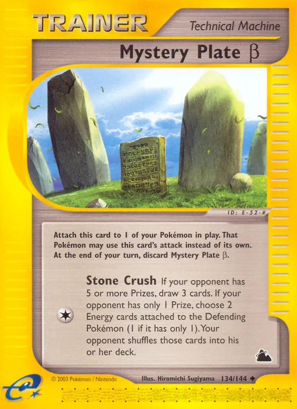 Mystery Plate Beta - Skyridge Pokemon Card
