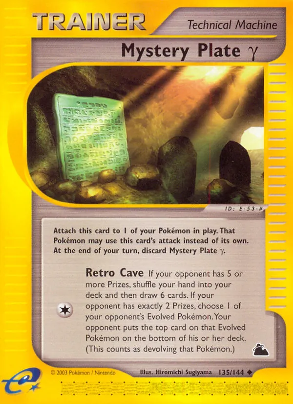 Mystery Plate Gamma - Skyridge Pokemon Card