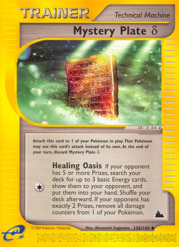 Mystery Plate Delta - Skyridge Pokemon Card