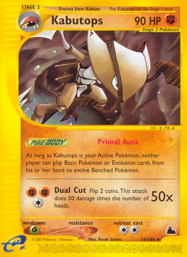 Kabutops - Skyridge Pokemon Card
