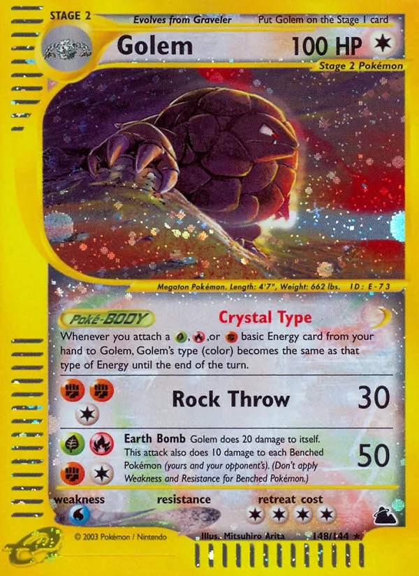Golem - Skyridge Pokemon Card